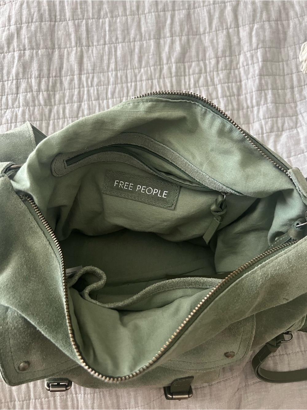 Free People Palermo Green Suede Hobo Bag - Picture 4 of 6